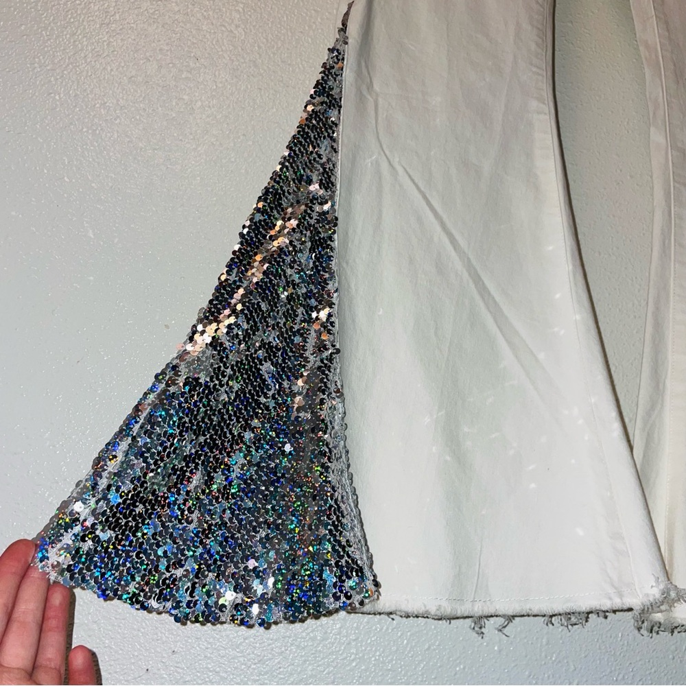 Ivory Sequin Flares - image 7